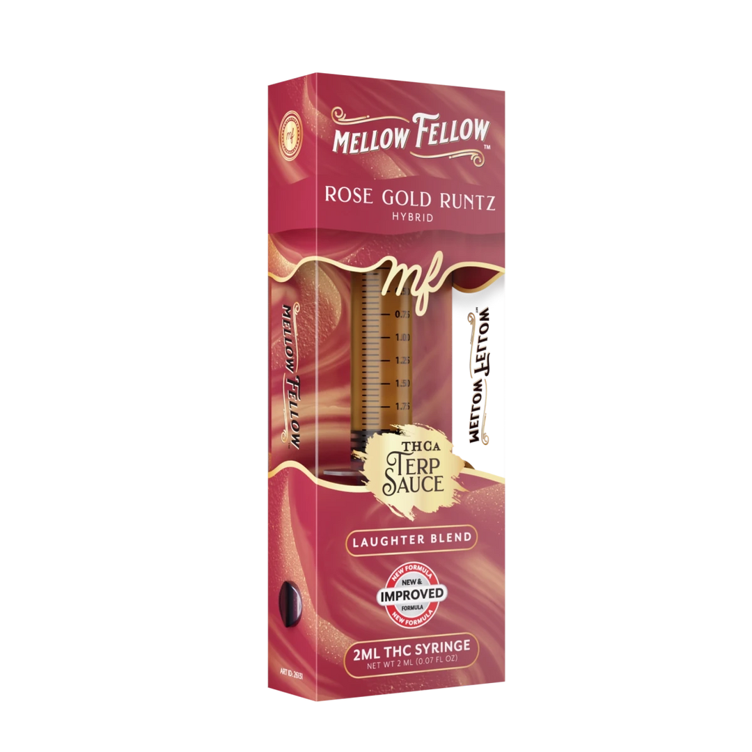 Laughter Blend - Terp Sauce 2ml Syringe - Rose Gold Runtz (Hybrid) - Mellow Fellow
