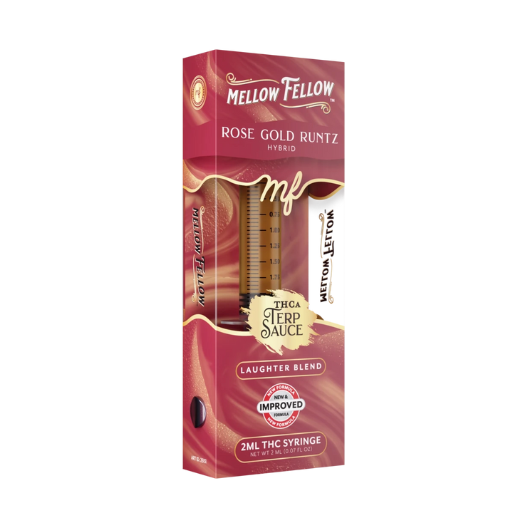 Laughter Blend - Terp Sauce 2ml Syringe - Rose Gold Runtz (Hybrid) - Mellow Fellow