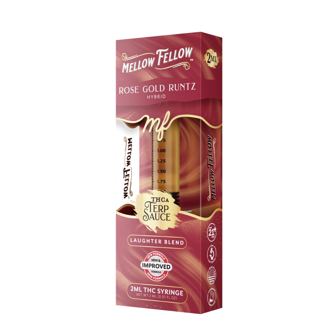 Laughter Blend - Terp Sauce 2ml Syringe - Rose Gold Runtz (Hybrid) - Mellow Fellow