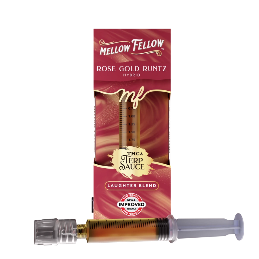 Laughter Blend - Terp Sauce 2ml Syringe - Rose Gold Runtz (Hybrid) - Mellow Fellow