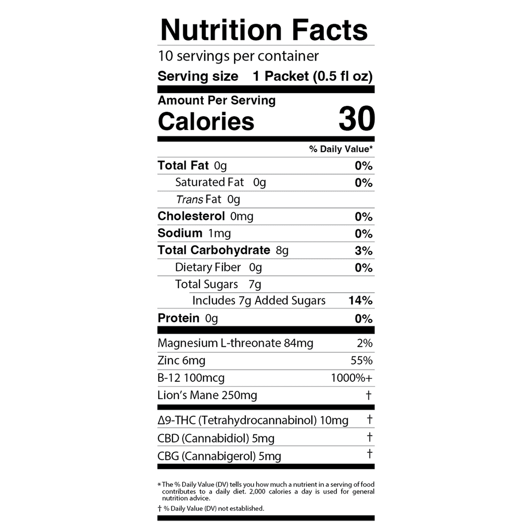Delta 9 + CBD & CBG Mixers 10pc - Watermelon Dragonfruit Mint - Mellow Fellow