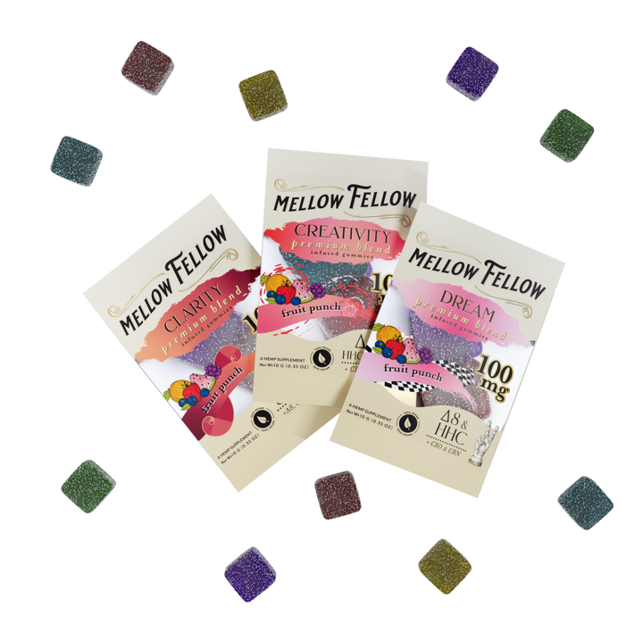 Master Blends 3 Pack Fruit Punch Gummies Sampler Bundle - Mellow Fellow