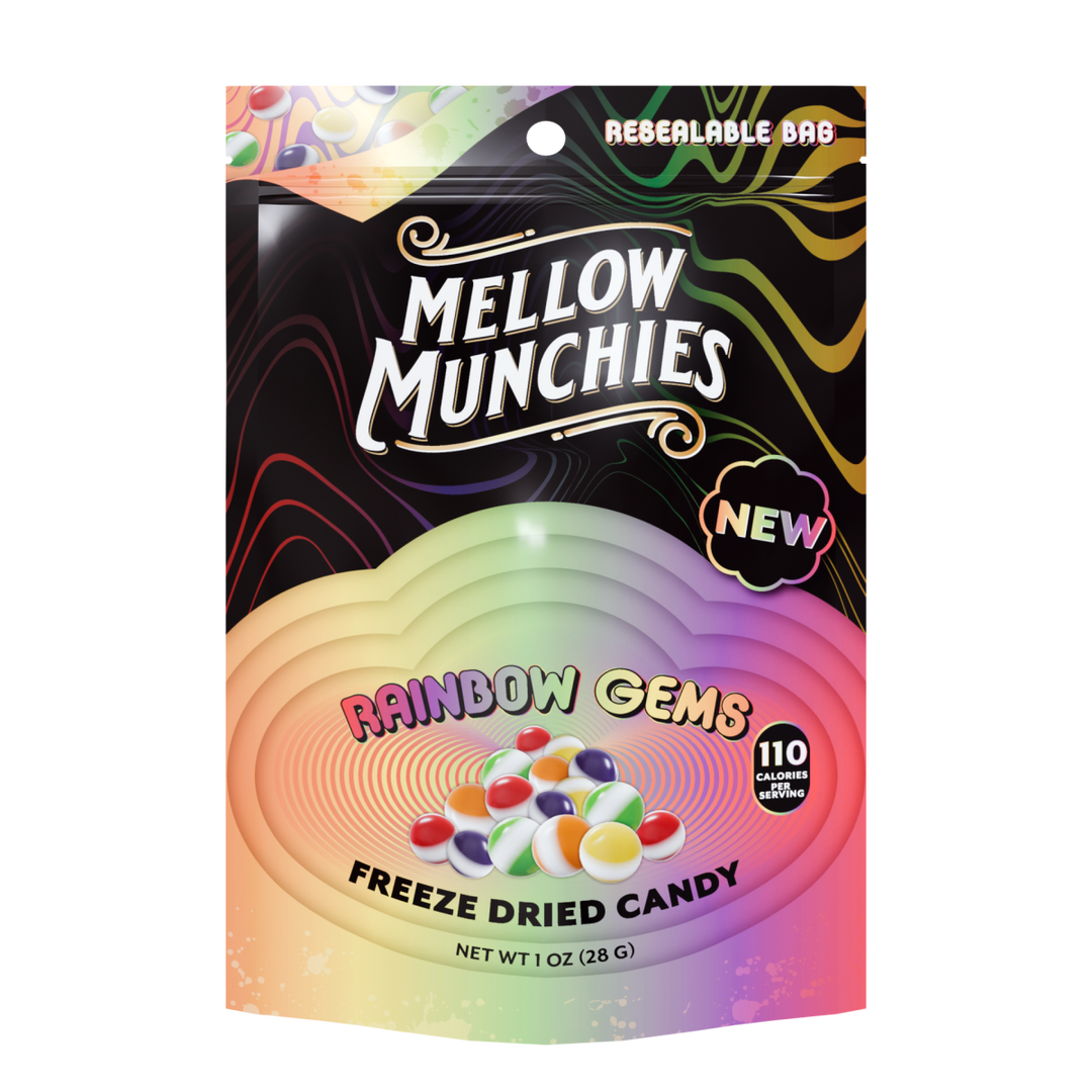 Rainbow Gems Freeze Dried Candy - Single Serve - Mellow Fellow