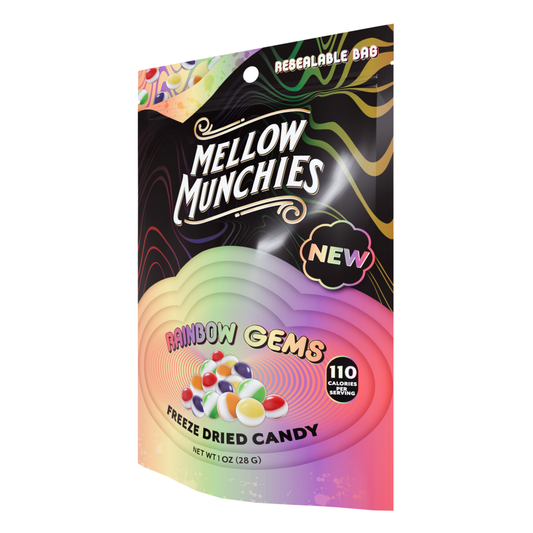 Rainbow Gems Freeze Dried Candy - Single Serve - Mellow Fellow