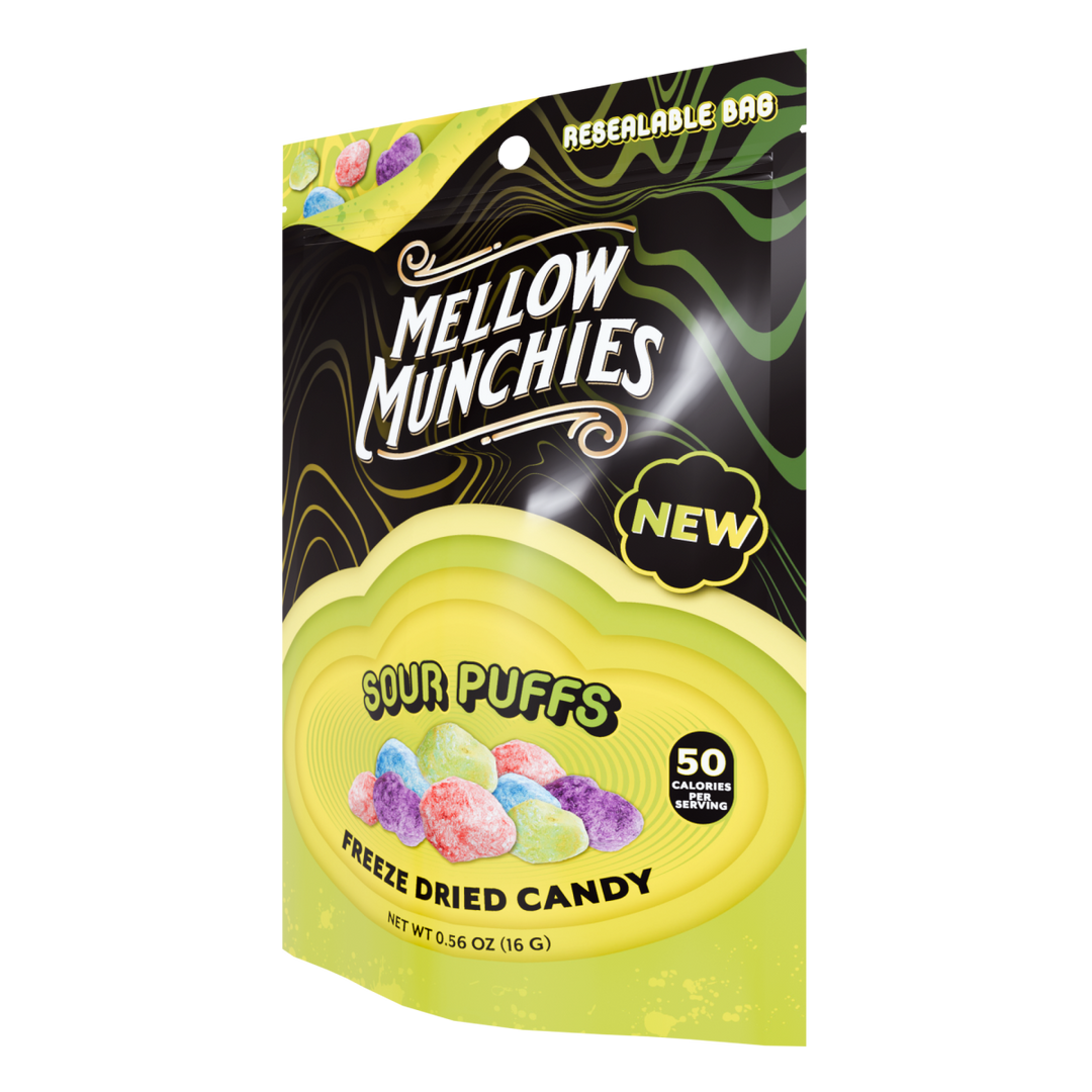 Sour Puffs Freeze Dried Candy - Single Serve - Mellow Fellow