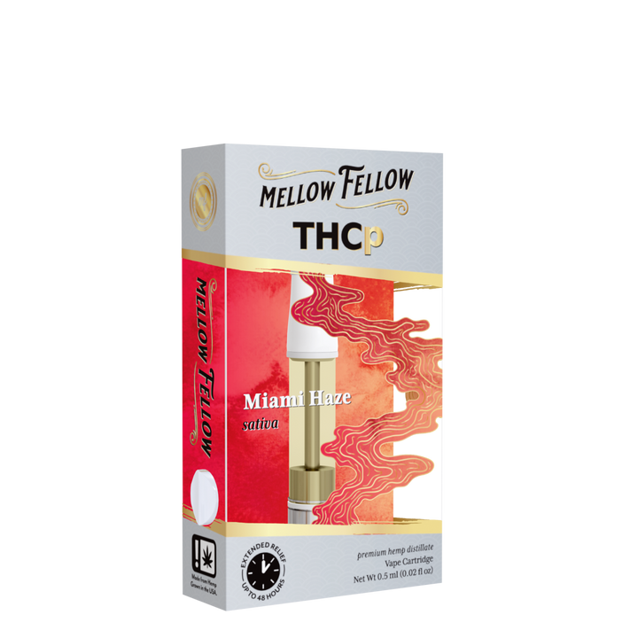 THCp 0.5ml Vape Cartridge - Miami Haze (Sativa) - Mellow Fellow