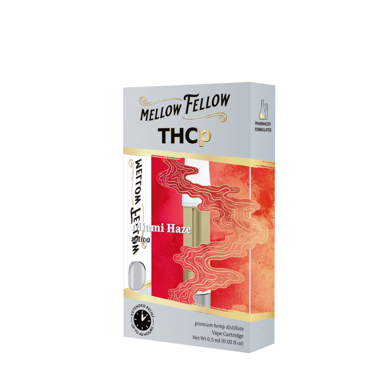 THCp 0.5ml Vape Cartridge - Miami Haze (Sativa) - Mellow Fellow