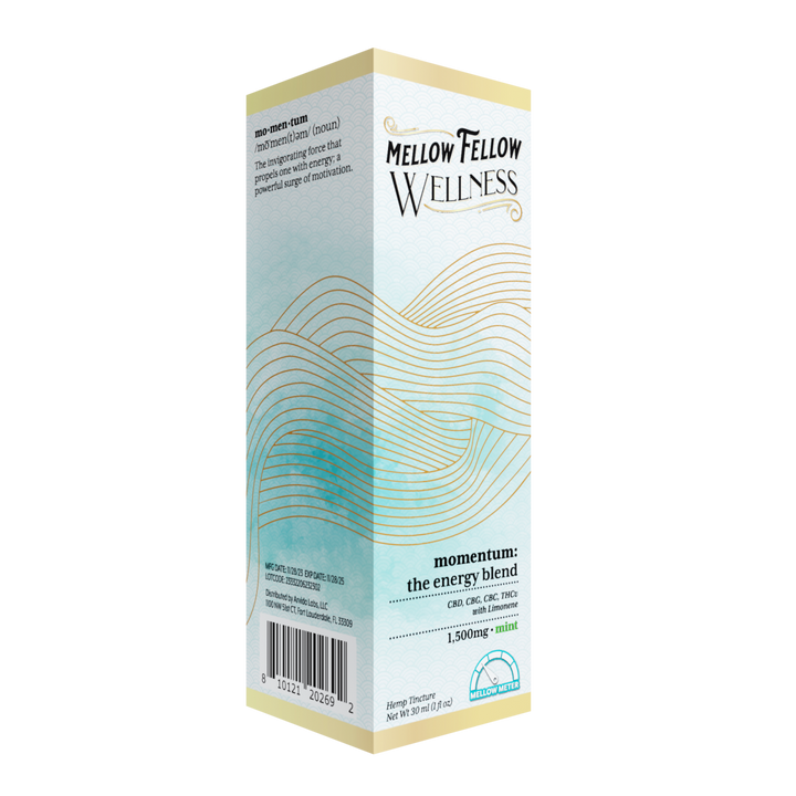 Wellness Tincture - Momentum: The Energy Blend - Mint - 1500mg - Mellow Fellow