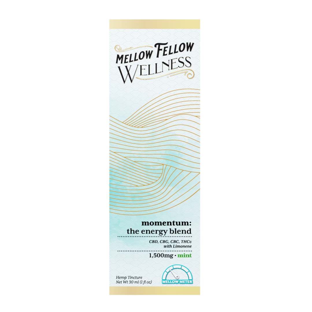 Wellness Tincture - Momentum: The Energy Blend - Mint - 1500mg - Mellow Fellow