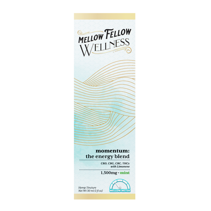 Wellness Tincture - Momentum: The Energy Blend - Mint - 1500mg - Mellow Fellow