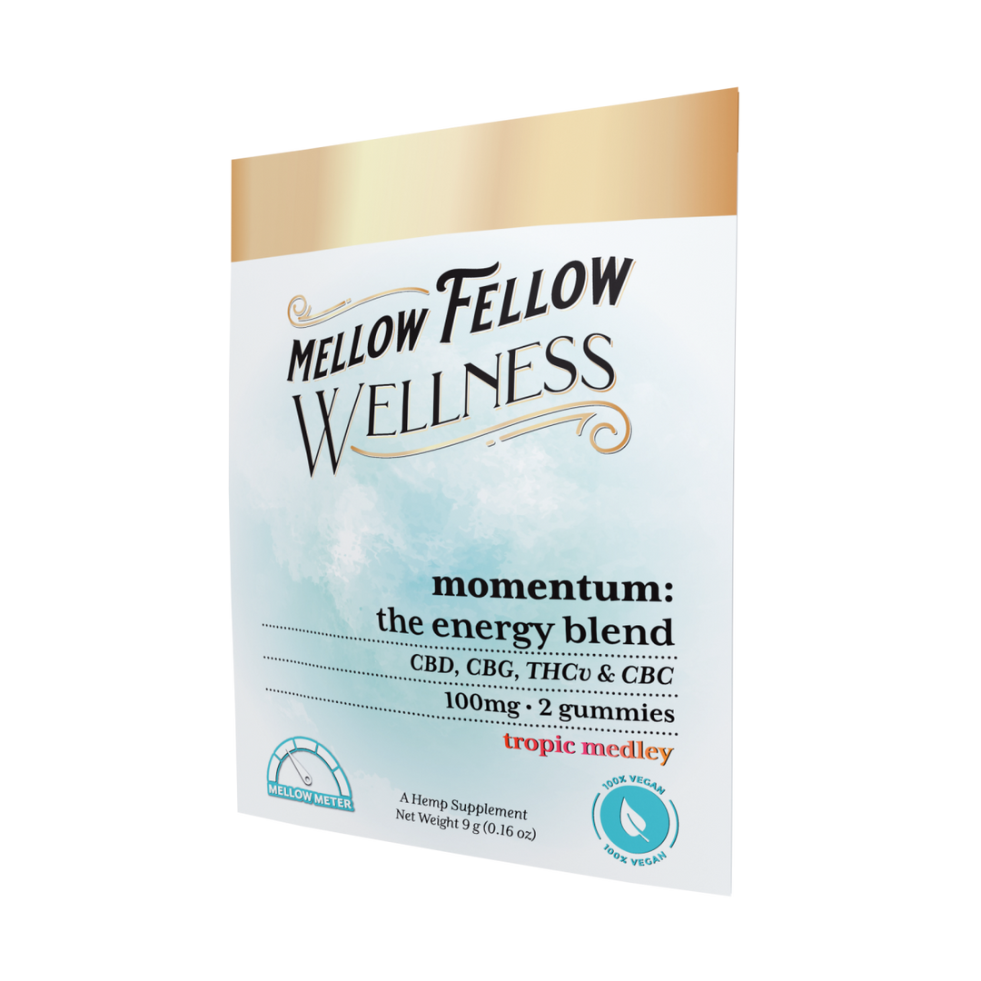 Wellness 2 ct. Gummies - Momentum: The Energy Blend - Tropic Medley - 100mg - Mellow Fellow