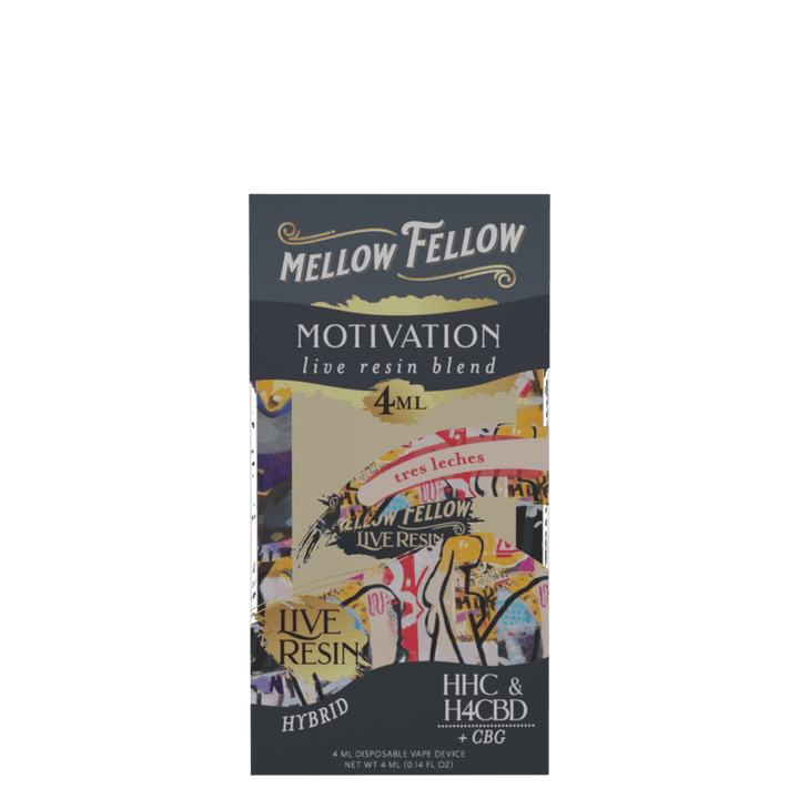 Motivation Blend 4ml Live Resin Disposable Vape - Tres Leches (Hybrid) - Mellow Fellow