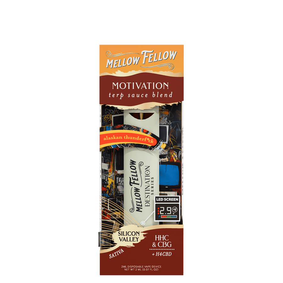 Motivation Blend - Destination: Silicon Valley - Terp Sauce 2ml Disposable Vape - Alaskan Thunderf*ck (Sativa) - Mellow Fellow