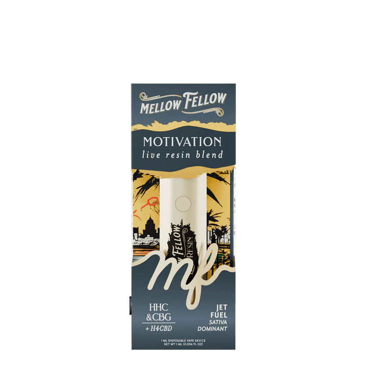 Motivation Blend - Live Resin 1ml Disposable Vape - Jet Fuel (Sativa D Mellow Fellow Motivation Blend - Live Resin 1ml Disposable Vape - Jet Fuel (Sativa D Mellow Fellow