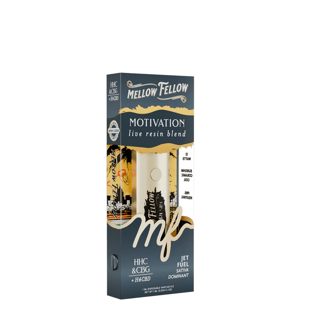 Motivation Blend - Destination: Dubai - Live Resin 1ml Disposable Vape - Jet Fuel (Sativa Dominant) - Mellow Fellow