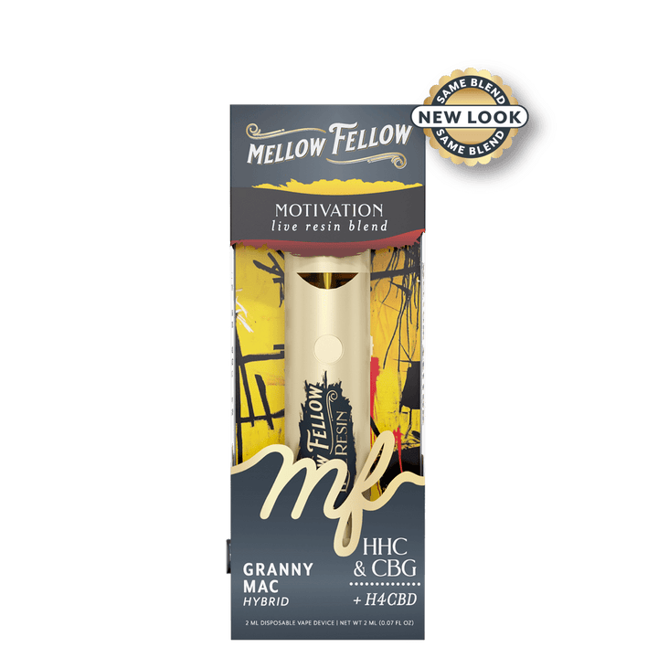 Motivation Blend 2ml Live Resin Disposable Vape - Granny Mac (Hybrid) - Mellow Fellow
