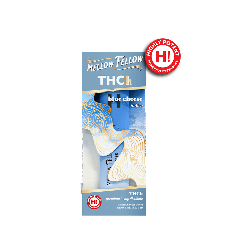 THCh 0.5g Disposable Vape - Blue Cheese (Indica) - Mellow Fellow