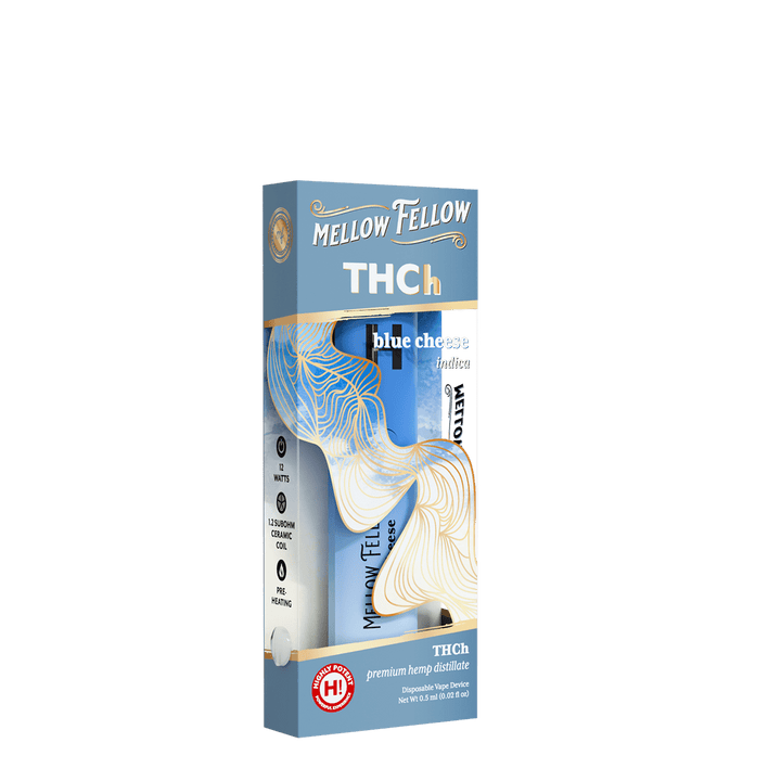 THCh 0.5g Disposable Vape - Blue Cheese (Indica) - Mellow Fellow