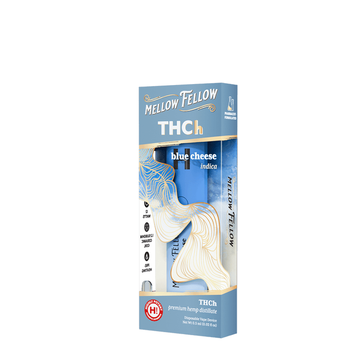 THCh 0.5g Disposable Vape - Blue Cheese (Indica) - Mellow Fellow