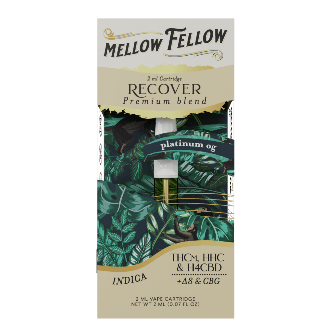 Recover Blend 2ml Vape Cartridge - Platinum OG (Indica) - Mellow Fellow