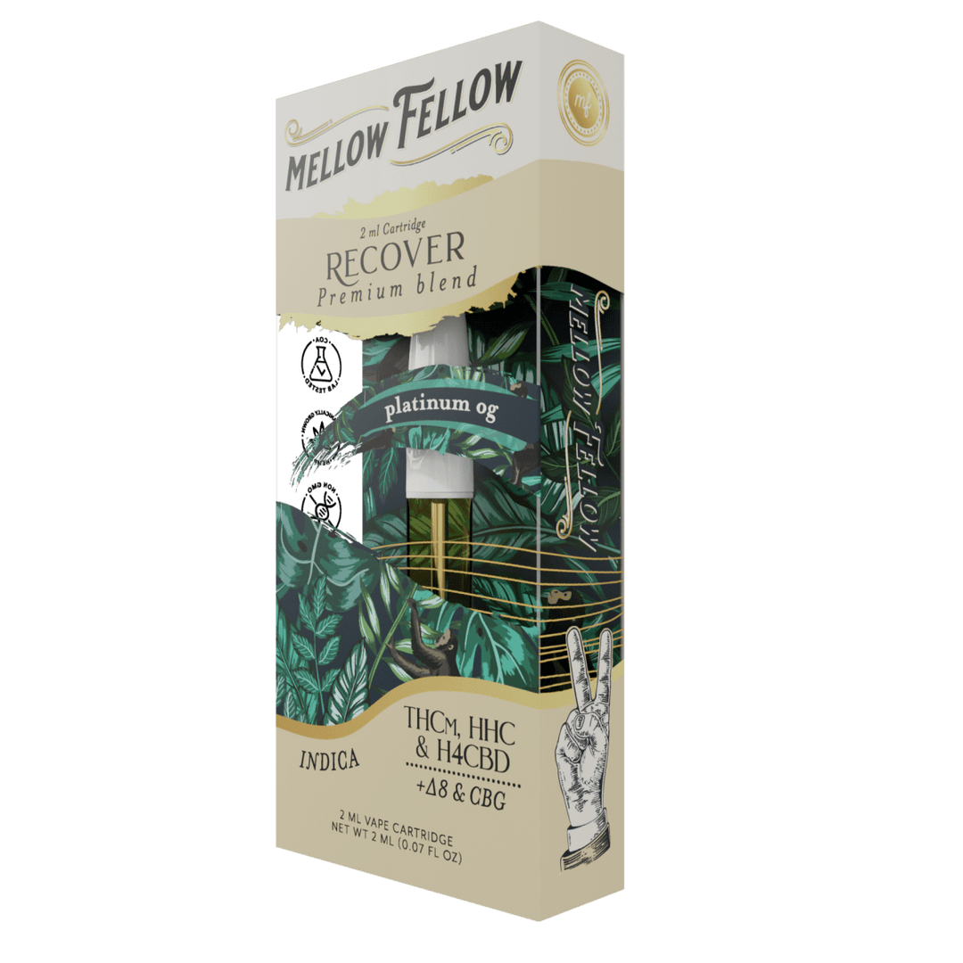 Recover Blend 2ml Vape Cartridge - Platinum OG (Indica) - Mellow Fellow