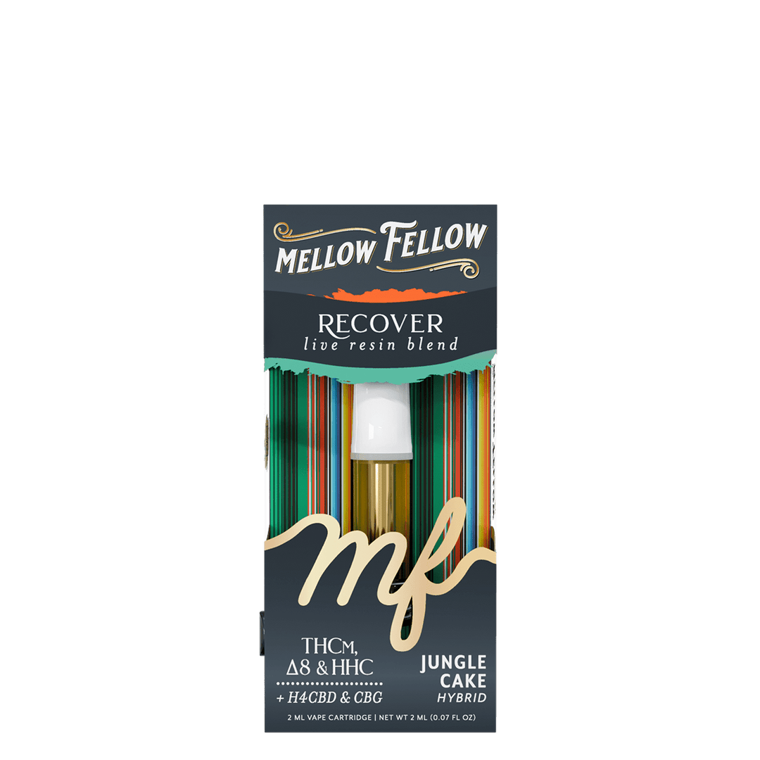 Recover Blend 2ml Live Resin Vape Cartridge - Jungle Cake (Hybrid) - Mellow Fellow