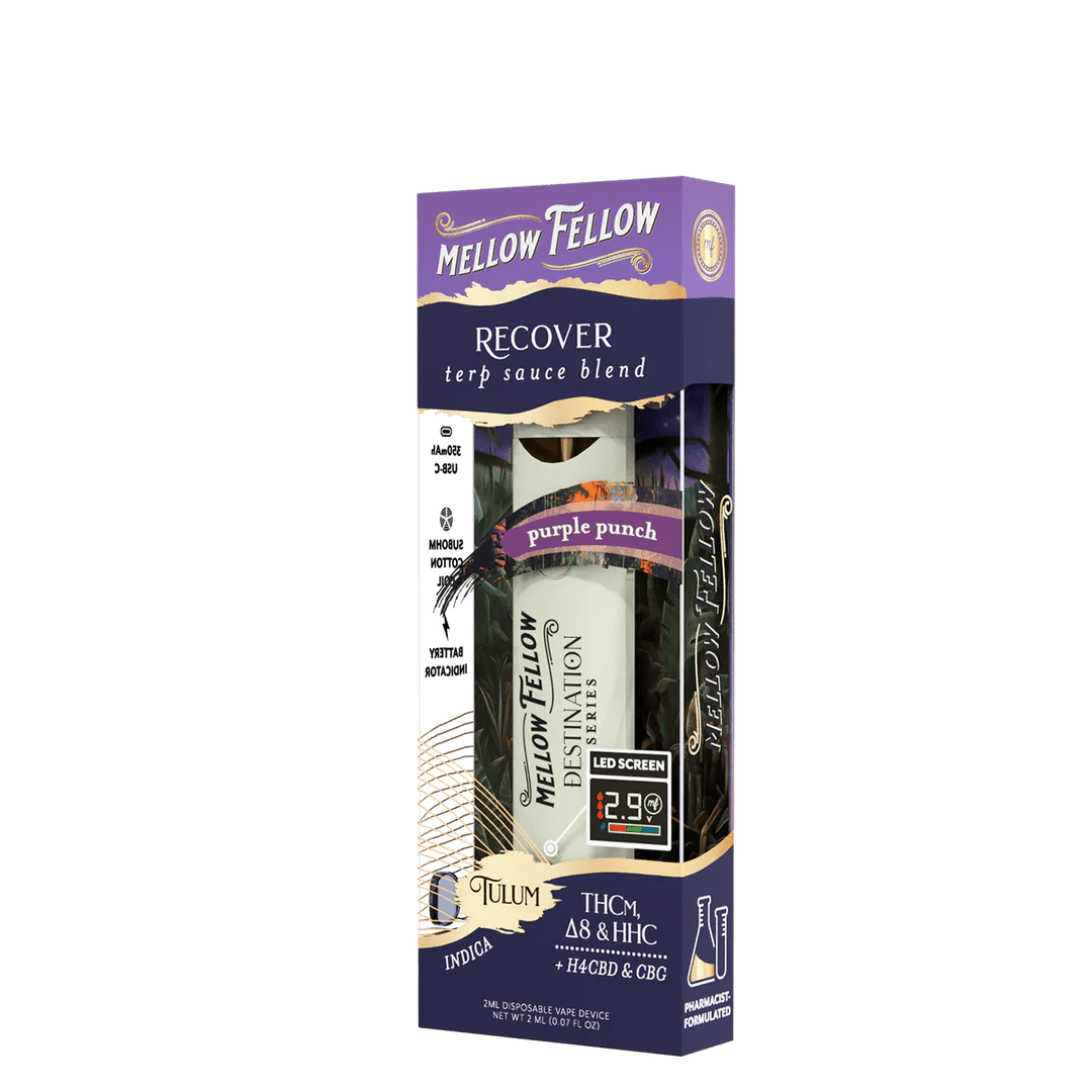 Recover Blend - Destination: Tulum - Terp Sauce 2ml Disposable Vape - Purple Punch (Indica) - Mellow Fellow