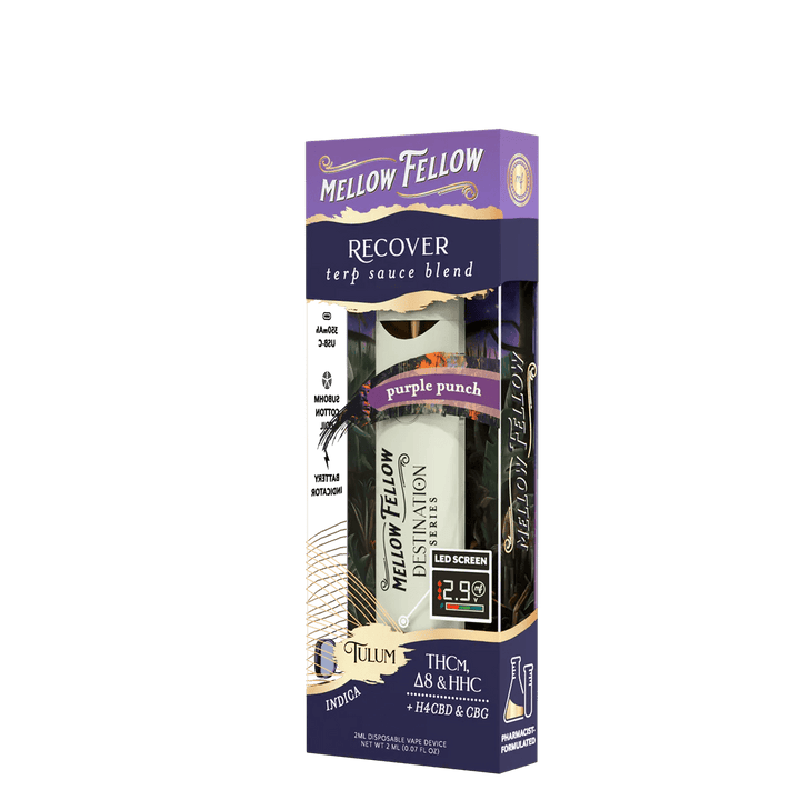 Recover Blend - Destination: Tulum - Terp Sauce 2ml Disposable Vape - Purple Punch (Indica) - Mellow Fellow