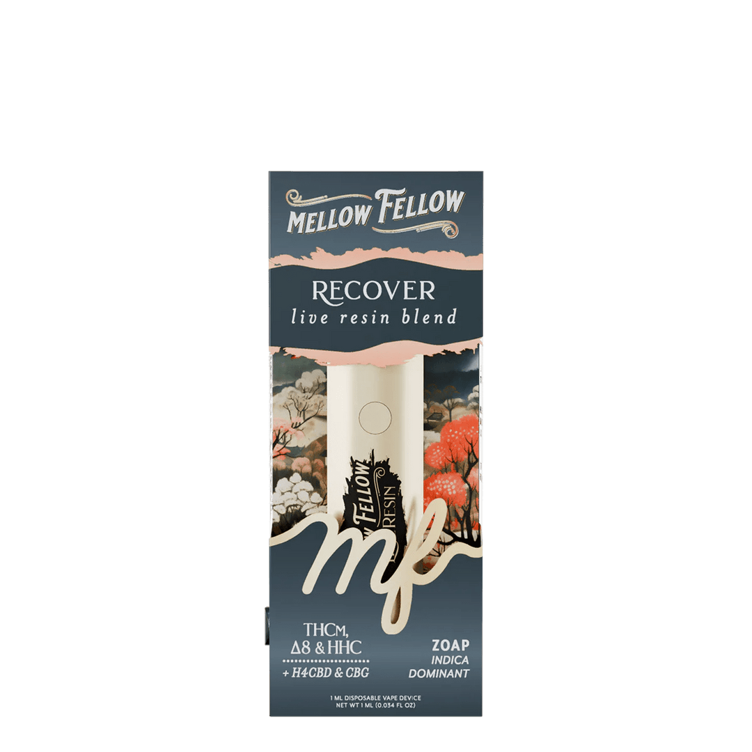 Recover Blend - Live Resin 1ml Disposable Vape - Zoap (Indica Dominant Mellow Fellow Recover Blend - Live Resin 1ml Disposable Vape - Zoap (Indica Dominant Mellow Fellow