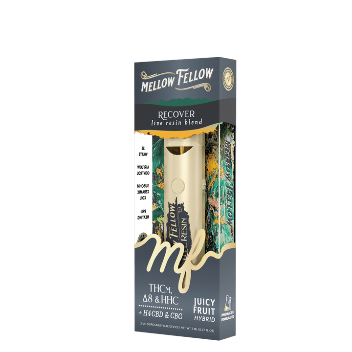 Recover Blend 2ml Live Resin Disposable Vape - Juicy Fruit (Hybrid) - Mellow Fellow