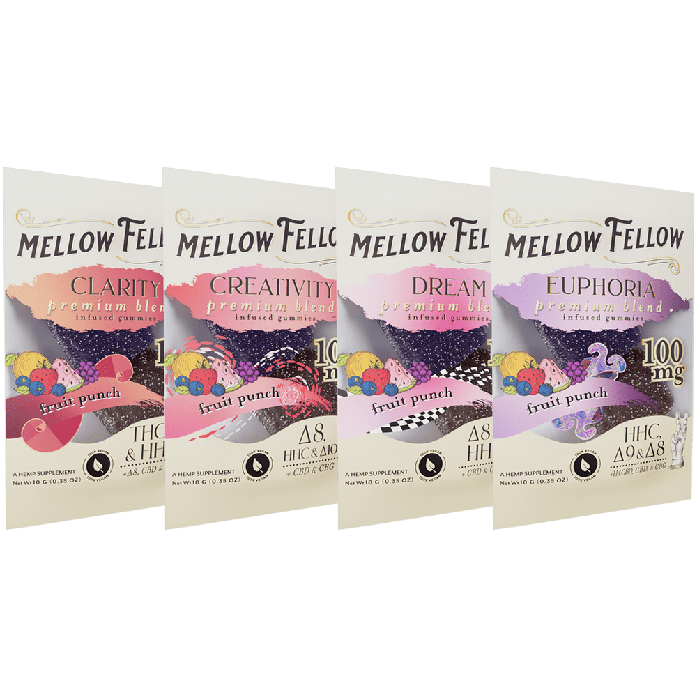 Master Blends 4 Pack Fruit Punch Gummies Sampler Bundle - Mellow Fellow