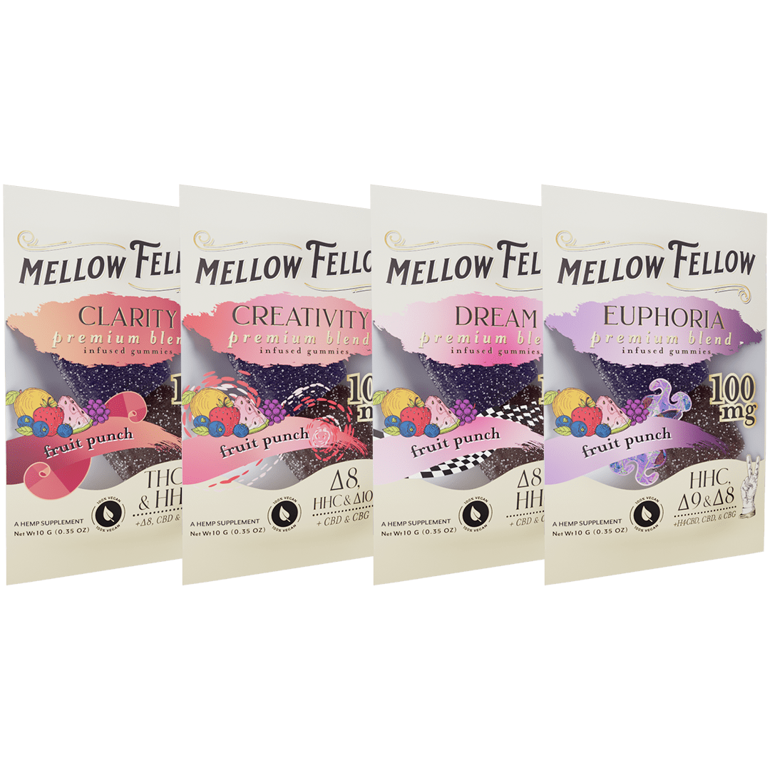 Master Blends 4 Pack Fruit Punch Gummies Sampler Bundle - Mellow Fellow