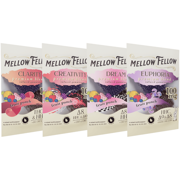 Master Blends 4 Pack Fruit Punch Gummies Sampler Bundle - Mellow Fellow