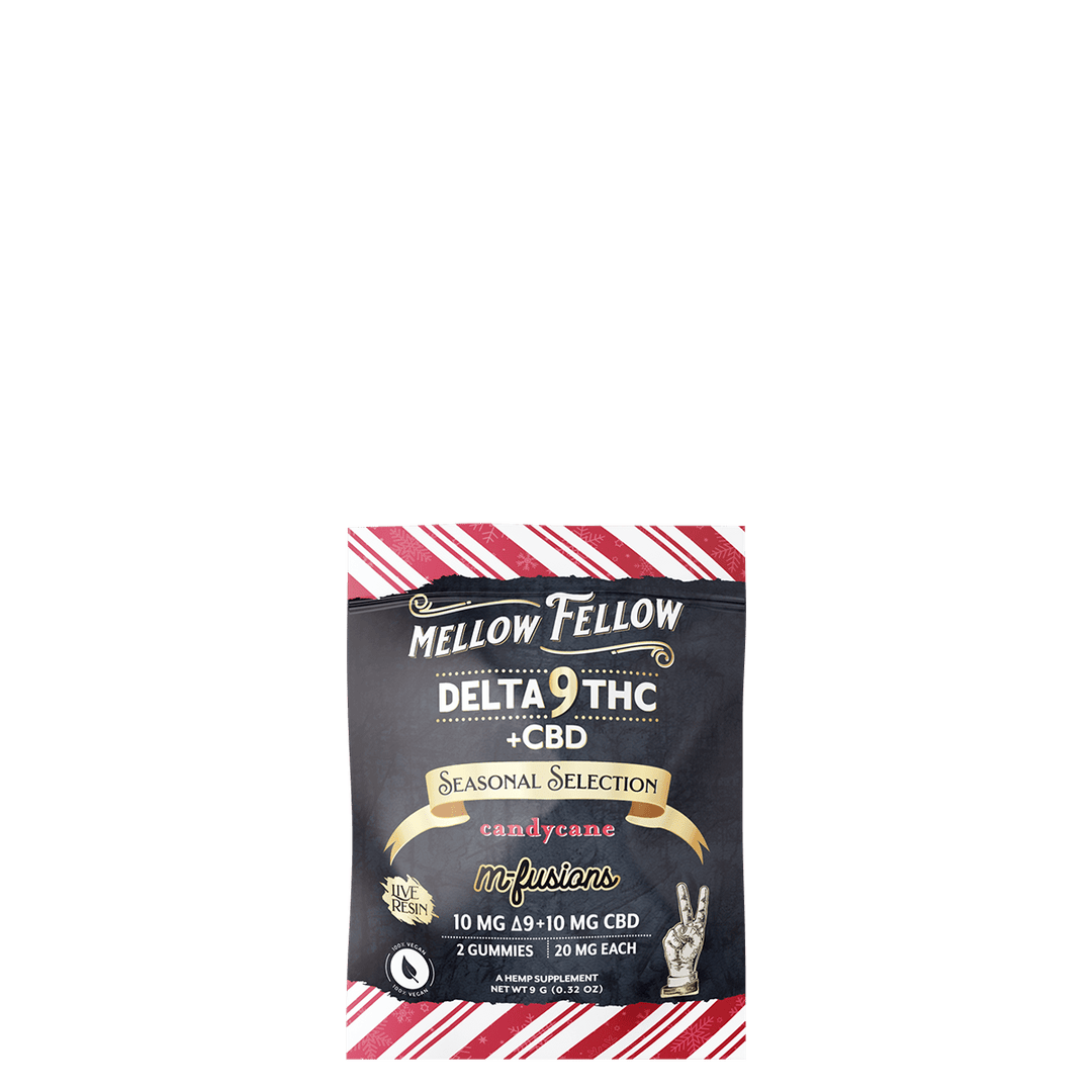 Seasonal Selection Infused Edibles - 2 ct. 40mg Live Resin Delta 9 - Candy Cane - Mellow Fellow