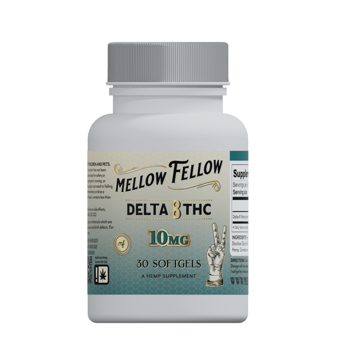 Softgel Capsules - 10mg - Delta 8 - 30 ct - Mellow Fellow