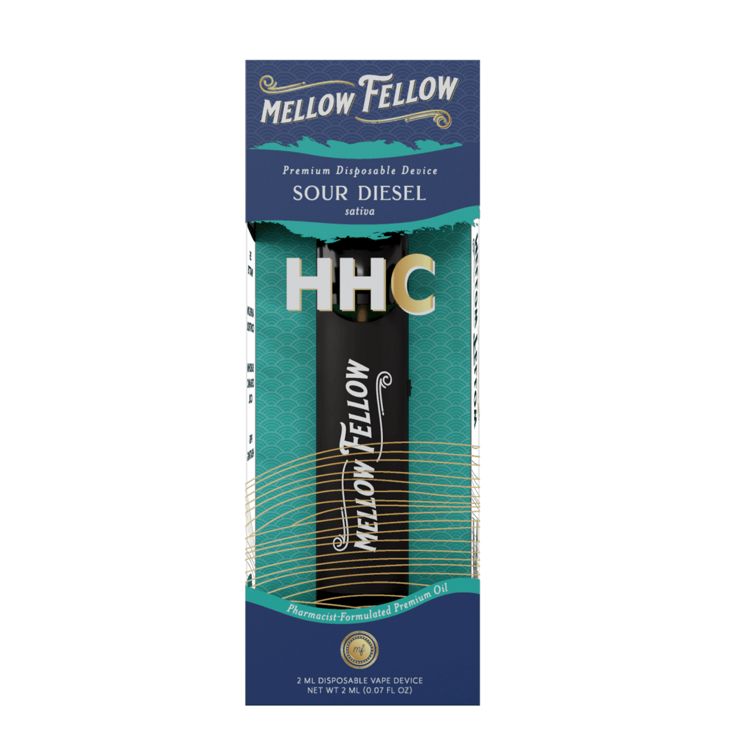 HHC Premium 2ml Disposable Vape - Sour Diesel (Sativa) - Mellow Fellow