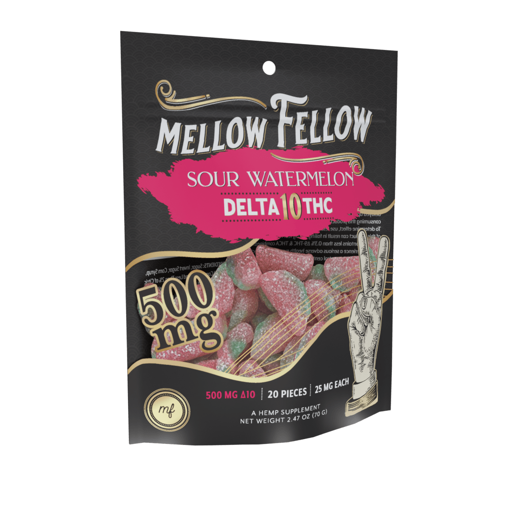 Delta 10 Sour Watermelon 500mg - Mellow Fellow