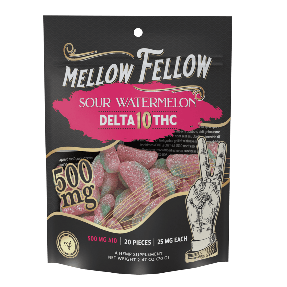 Delta 10 Sour Watermelon 500mg - Mellow Fellow