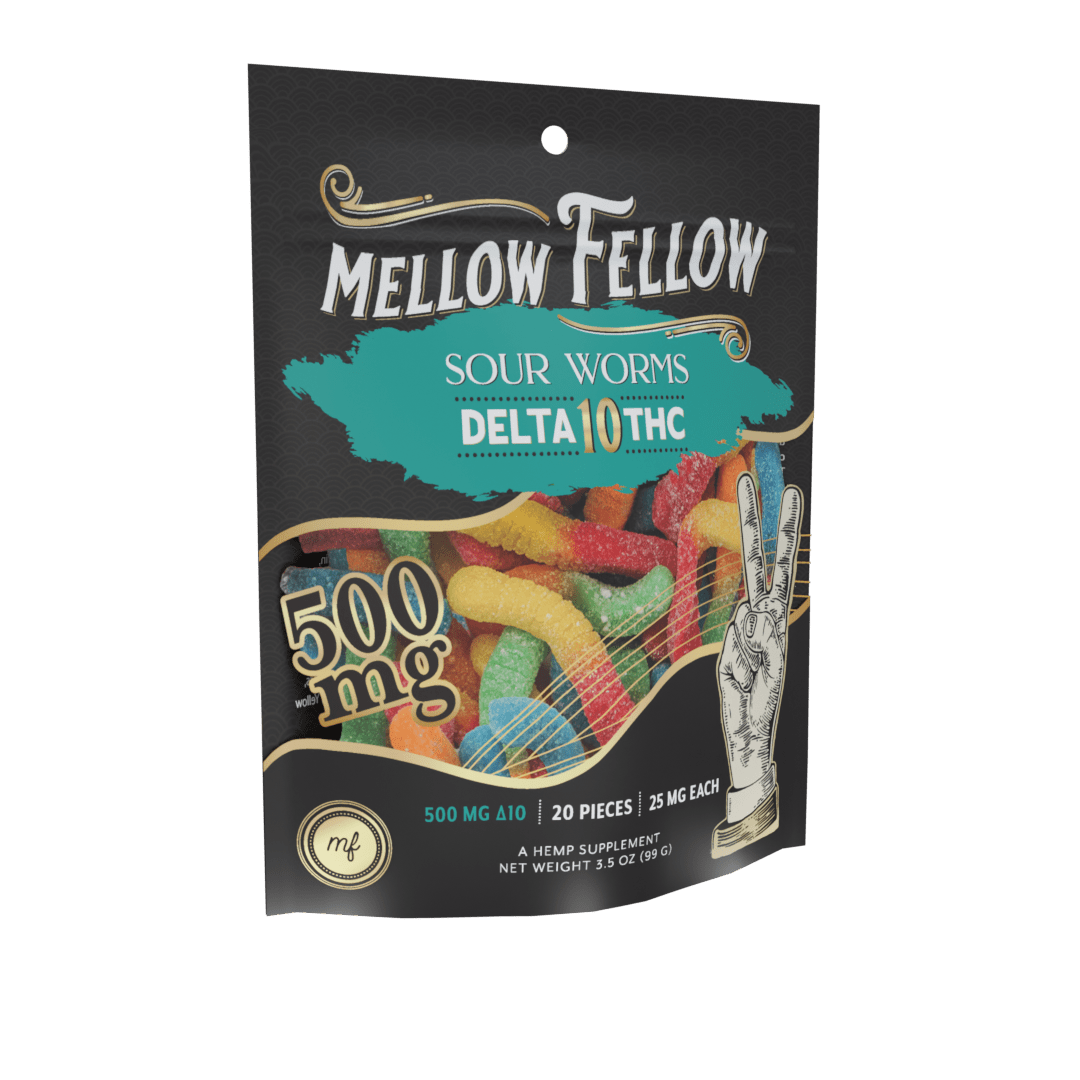 Delta 10 Sour Worms 500mg - Mellow Fellow