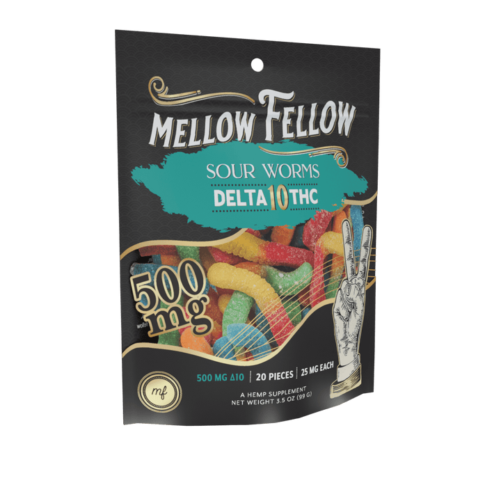 Delta 10 Sour Worms 500mg - Mellow Fellow