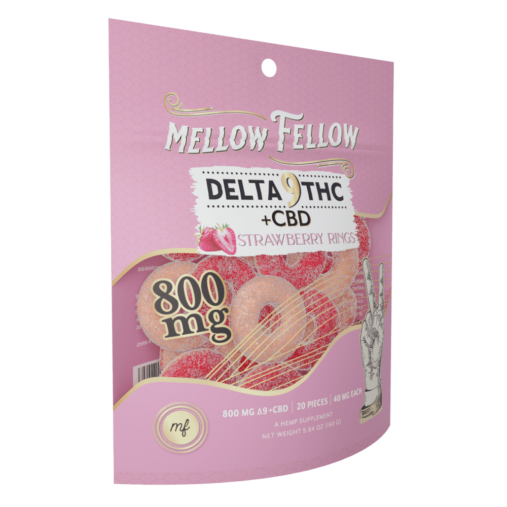  Delta 9 Edibles strawberry Rings D9 gummies