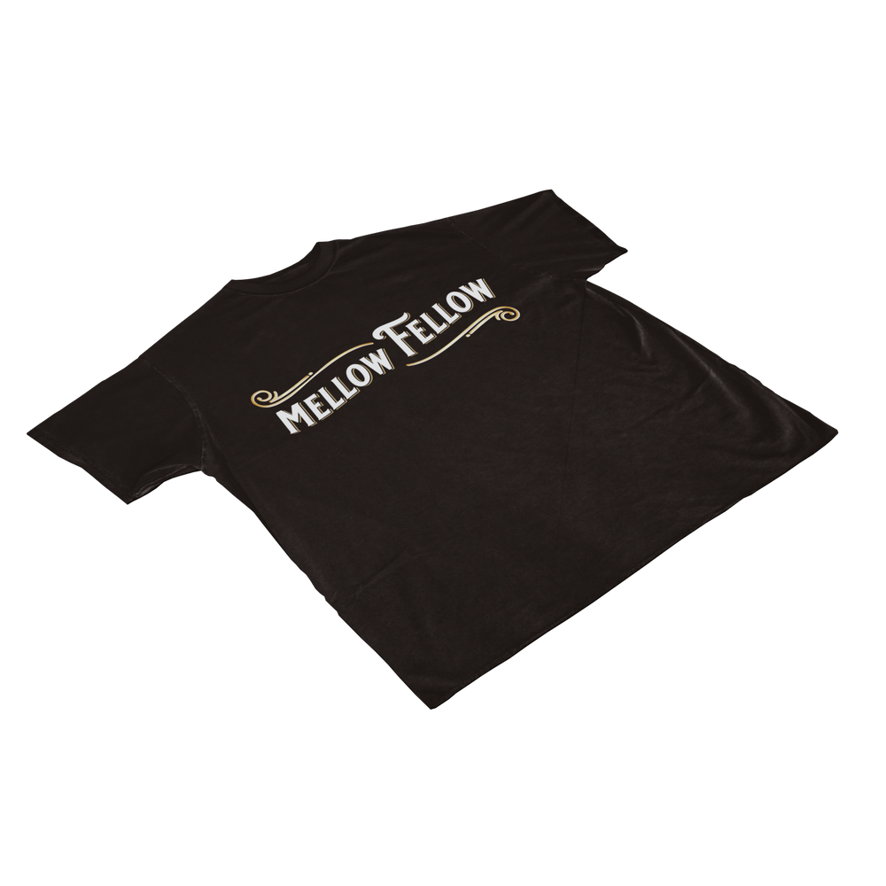 Mellow Fellow logo t shirt black delta 8
