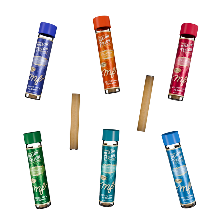 THCa 2g Exotic Blunts Sampler 6 Pack - Mellow Fellow