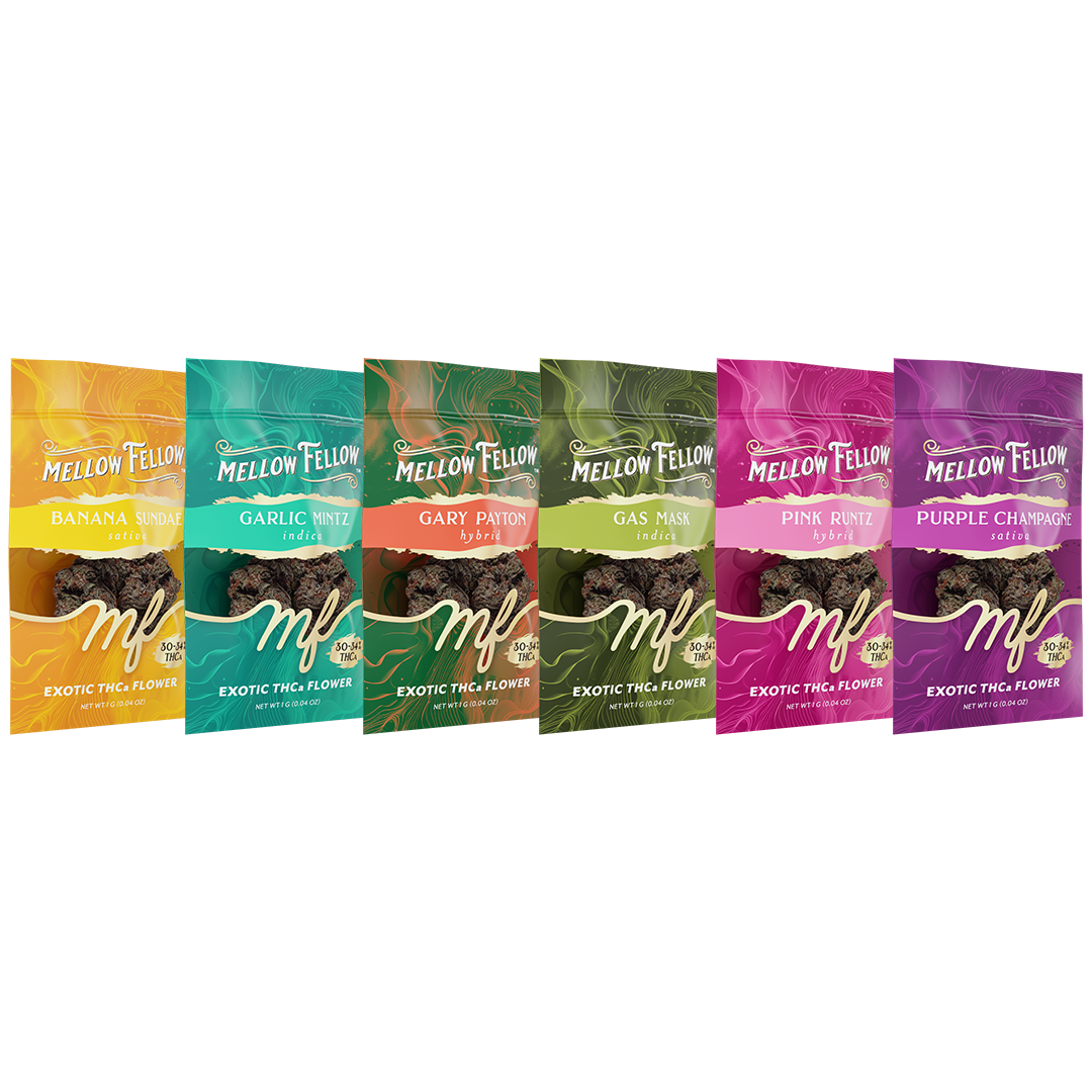 THCa Flower 1g Sachets Sampler 6 Pack - Mellow Fellow