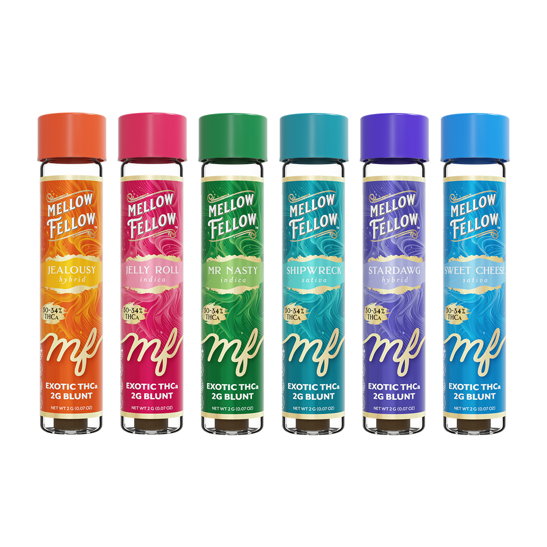 THCa 2g Exotic Blunts Sampler 6 Pack - Mellow Fellow