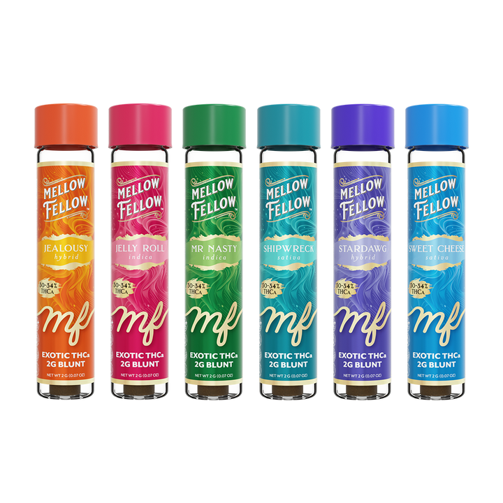 THCa 2g Exotic Blunts Sampler 6 Pack - Mellow Fellow