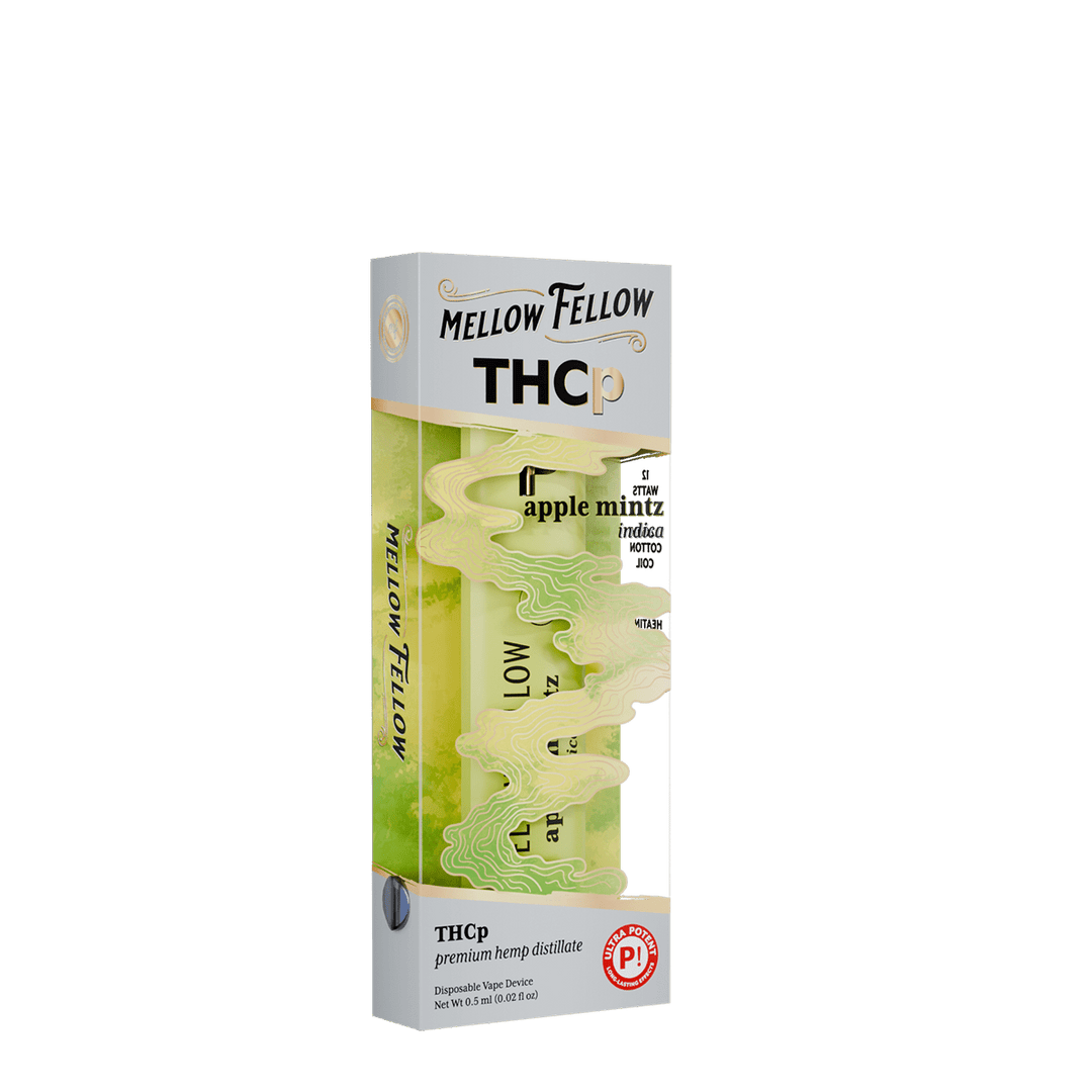 THCp 0.5g Disposable Vape - Apple Mintz (Indica) - Mellow Fellow