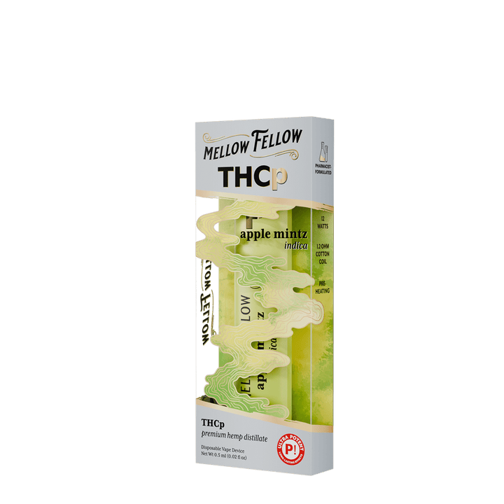 THCp 0.5g Disposable Vape - Apple Mintz (Indica) - Mellow Fellow