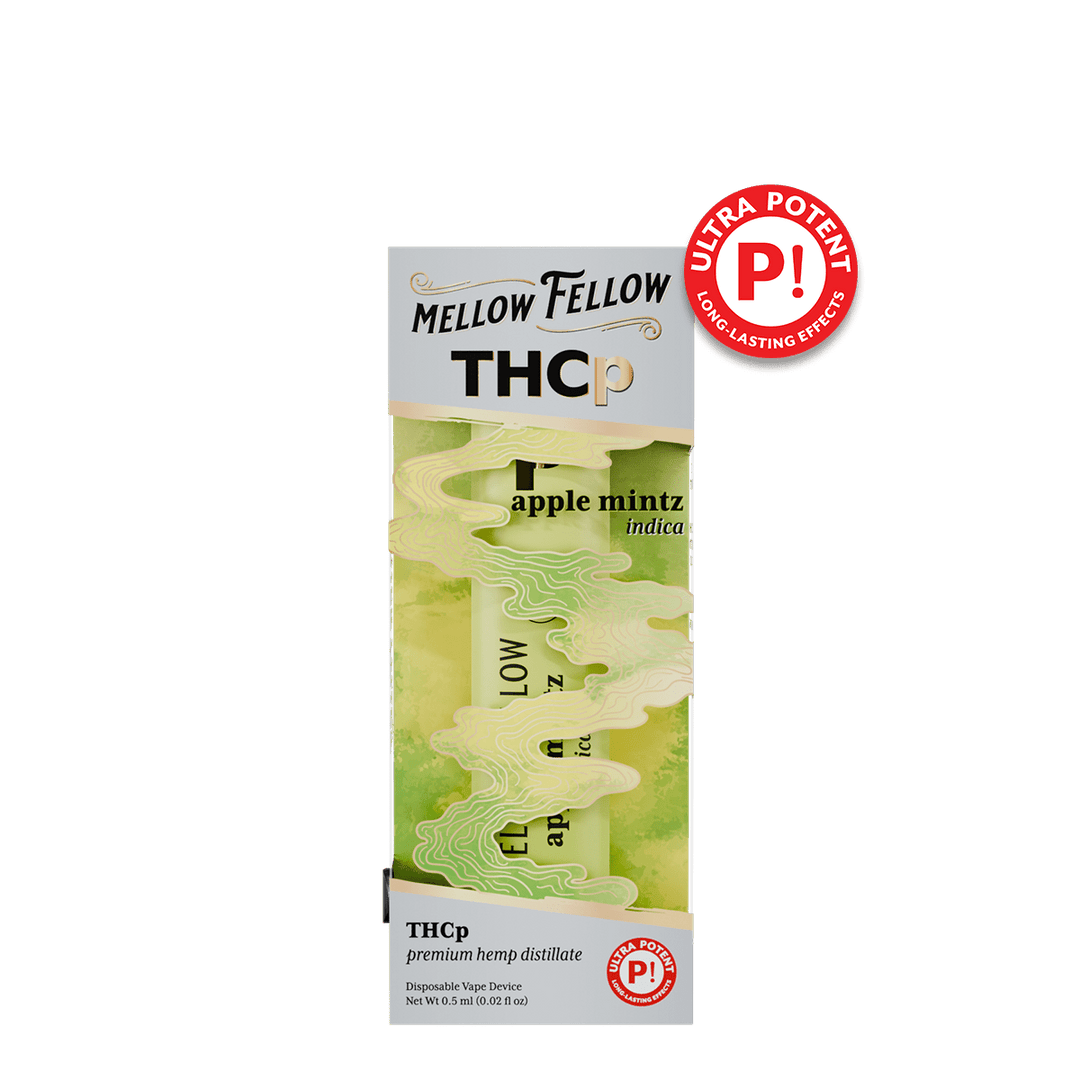 THCp 0.5g Disposable Vape - Apple Mintz (Indica) - Mellow Fellow