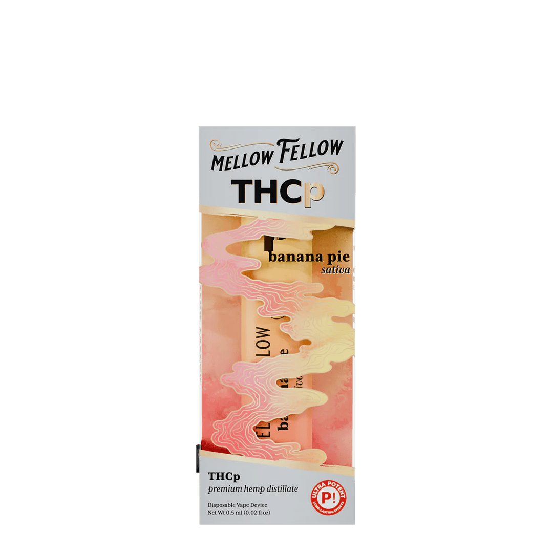 THCp 0.5g Disposable Vape - Banana Pie (Sativa) - Mellow Fellow THCp 0.5g Disposable Vape - Banana Pie (Sativa) - Mellow Fellow